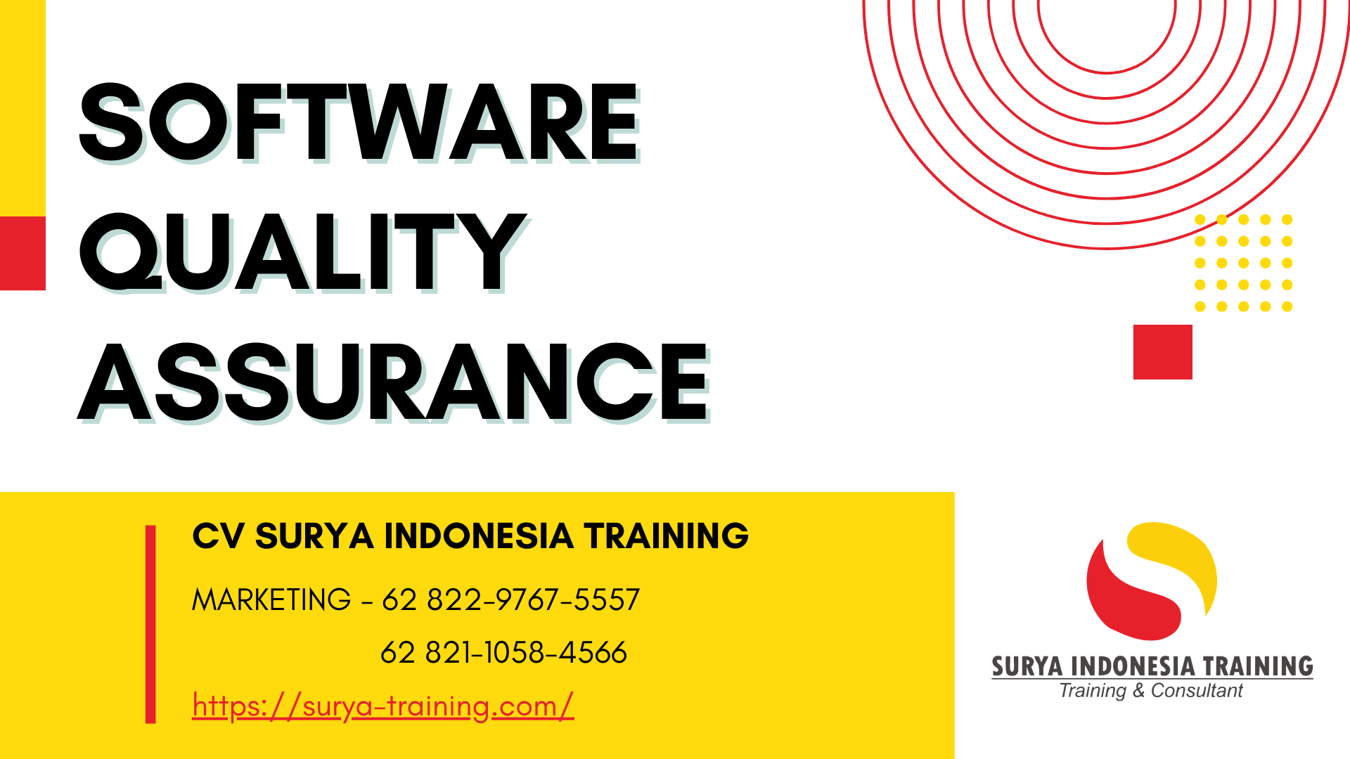 PELATIHAN KONSEP DASAR SOFTWARE QUALITY ASSURANCE JAKARTA