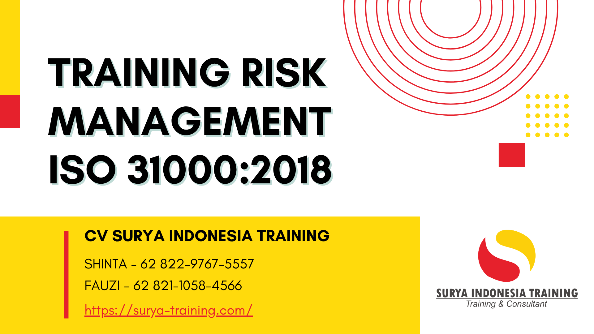 PELATIHAN OVERVIEW OF ISO 31000:2008 JAKARTA