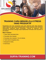 training teknik pengelolaan stress murah