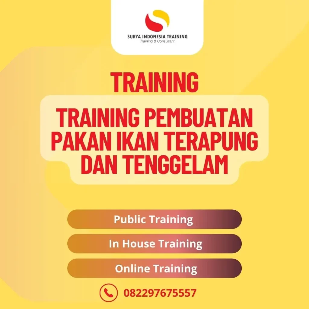 PELATIHAN PEMBUATAN PAKAN IKAN TERAPUNG DAN TENGGELAM