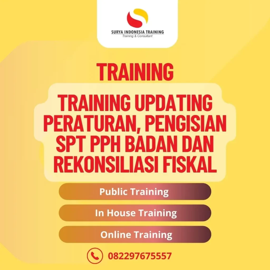 UPDATING PERATURAN, PENGISIAN SPT PPH BADAN DAN REKONSILIASI FISKAL