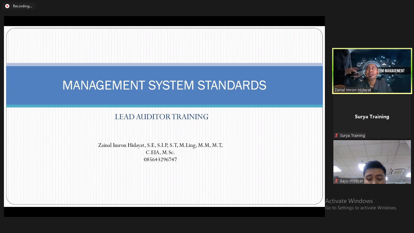 TRAINING LEAD AUDITOR FOR IMS