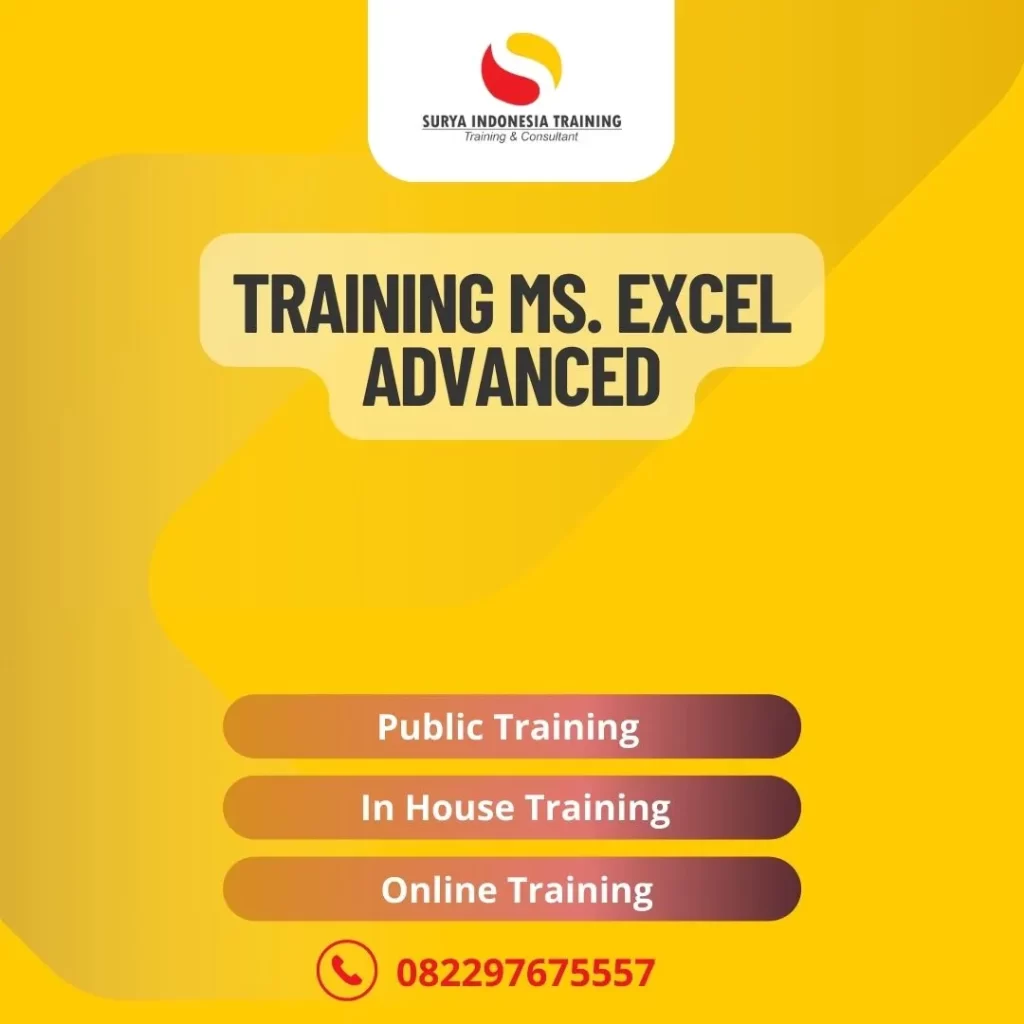 TRAINING ADVANCE MICROSOFT EXCEL