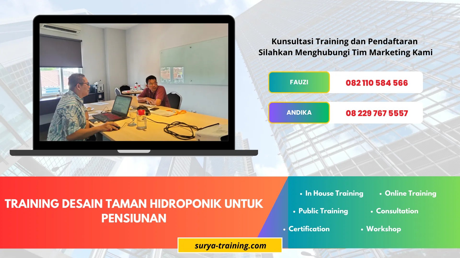 TRAINING DESAIN TAMAN HIDROPONIK UNTUK PENSIUNAN