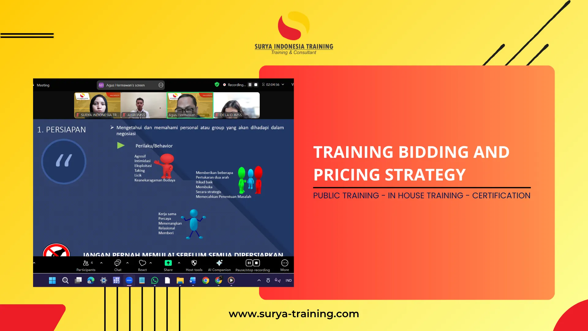 PELATIHAN BIDDING AND PRICING STRATEGY JAKARTA