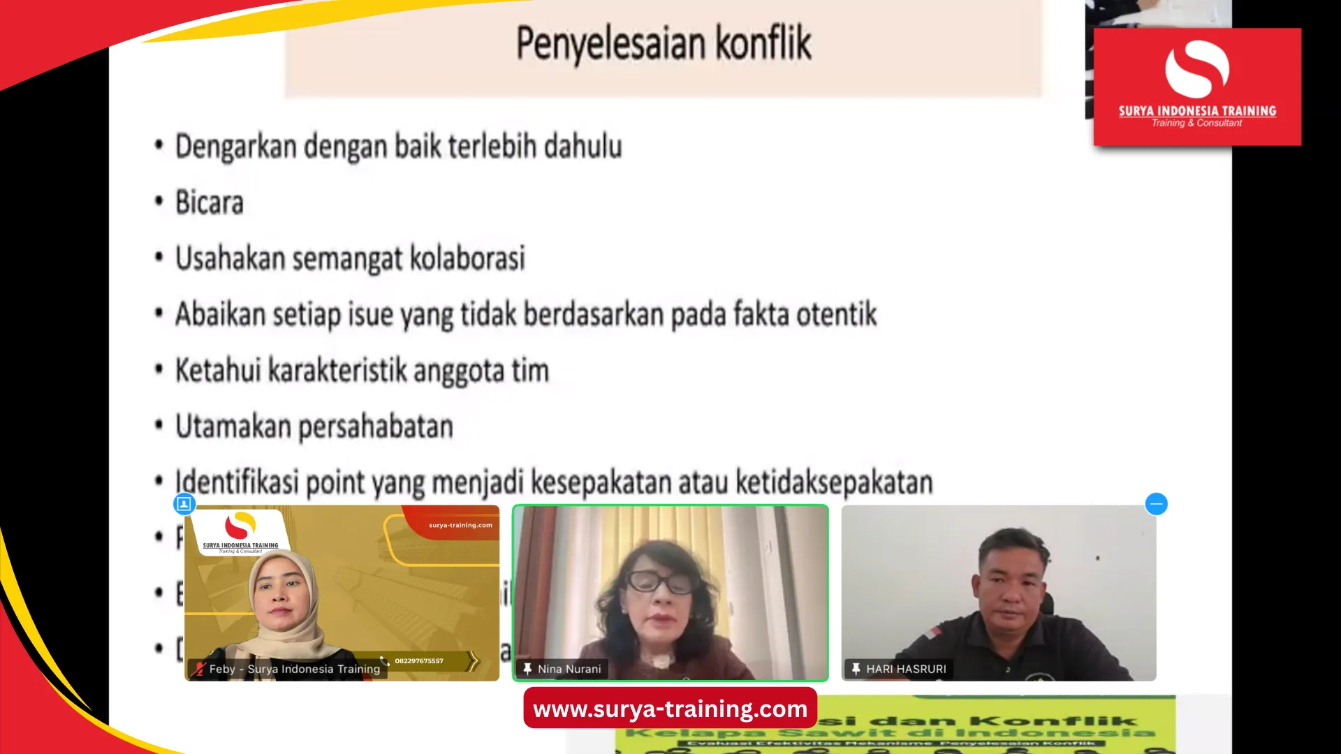PELATIHAN PENYELESAIAN KONFLIK DAN SENGKETA SOSIAL JAKARTA