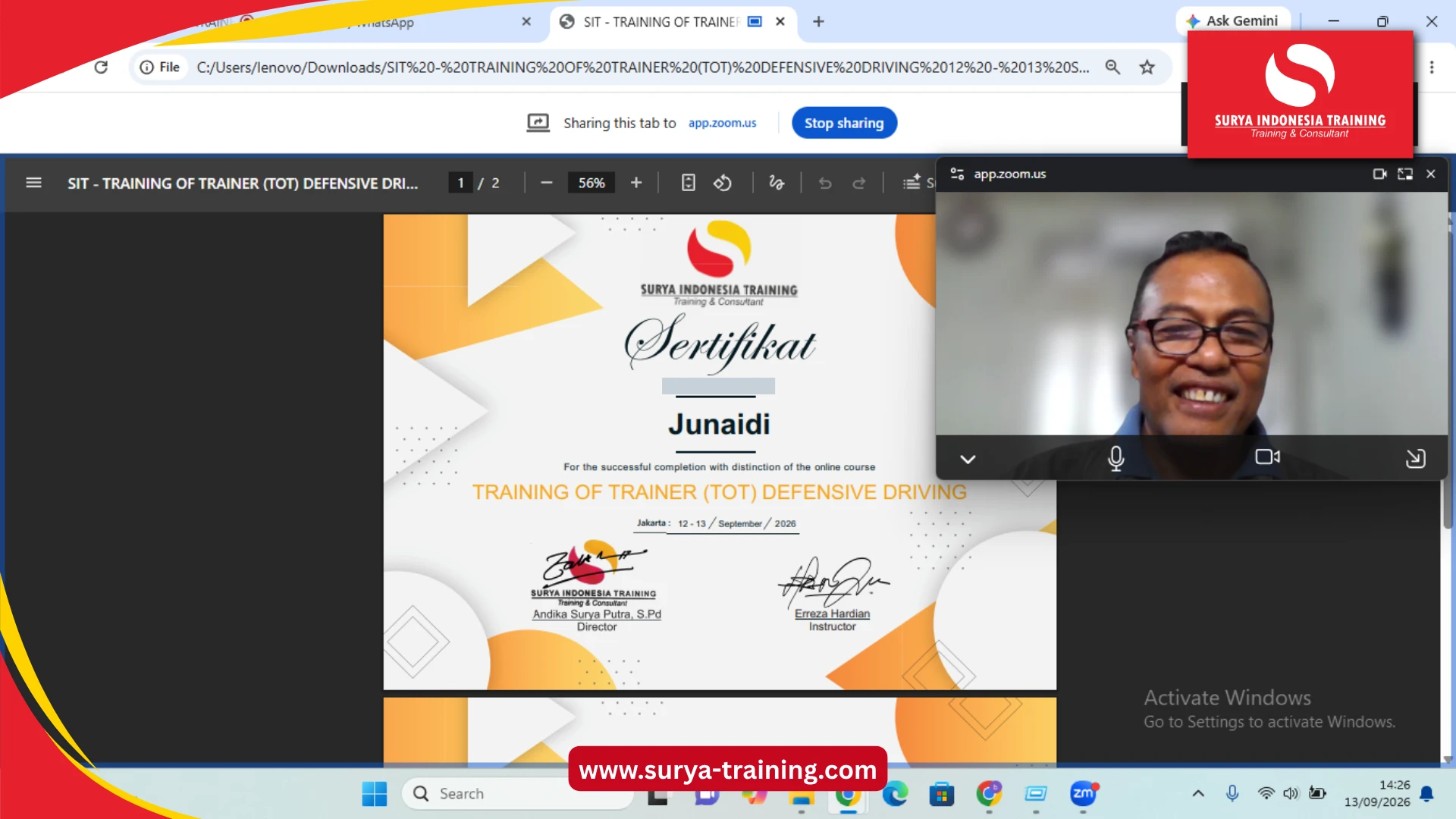 TRAINING BAHAYA BERKENDARA FIX RUNNING
